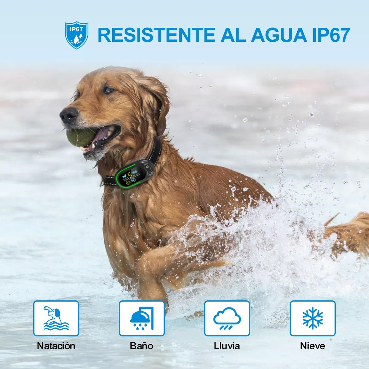 CANDYDOG Collar Antiladridos para Perros, Recargable Collar Antiladridos con 5 Sensibilidades Ajustables, Bip y Vibración, Collar Antiladridos para Perros Grandes, Medianos y Pequeños