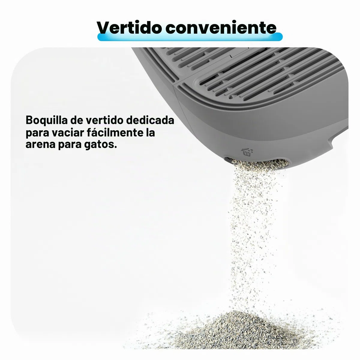 Neakasa Taburete de Pedal para Gatos Con Función de Filtro, Rampa de Arena Fácil de Limpiar, Atrapador M1 Con Parte Superior Abierta, Autolimpiante