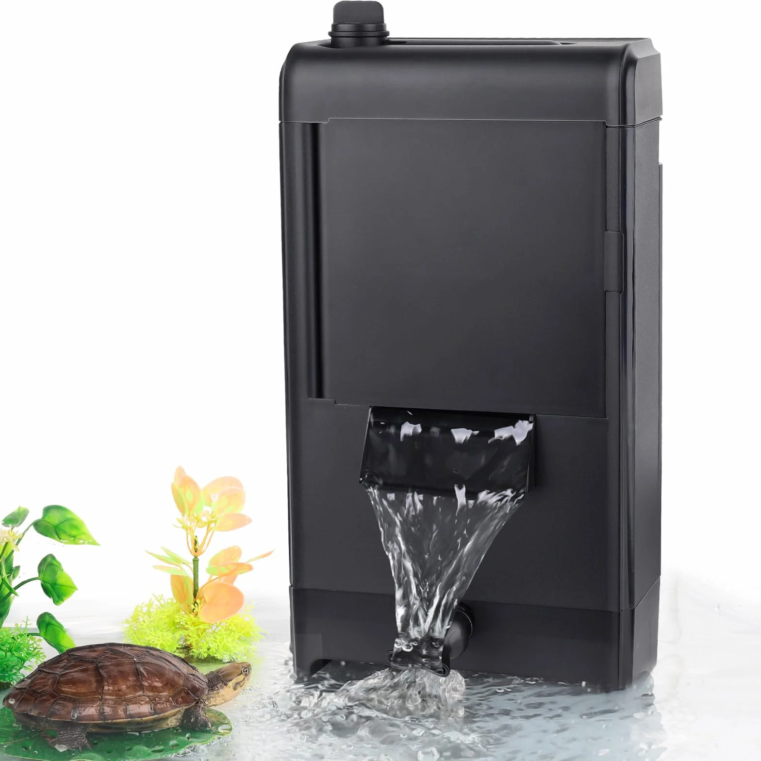 Hygger Filtro Acuario Tortugas de Agua,680L/H 8W Filtro Interno Acuario,Ajustable Fish Tank Filter,Turtle Filter with Sponge and Carbon Bags para Amphibian Reptiles Frogs