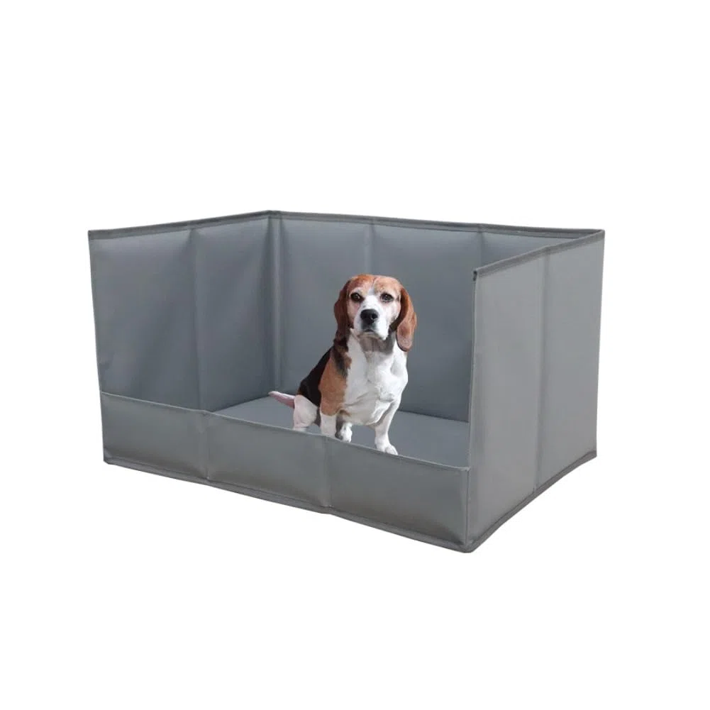 Soporte Plegable Impermeable para Almohadilla para orina de Perro con Paredes Altas, Bandeja para Orinal Interior fácil de Limpiar para Perros pequeños y medianos (Negro XL)