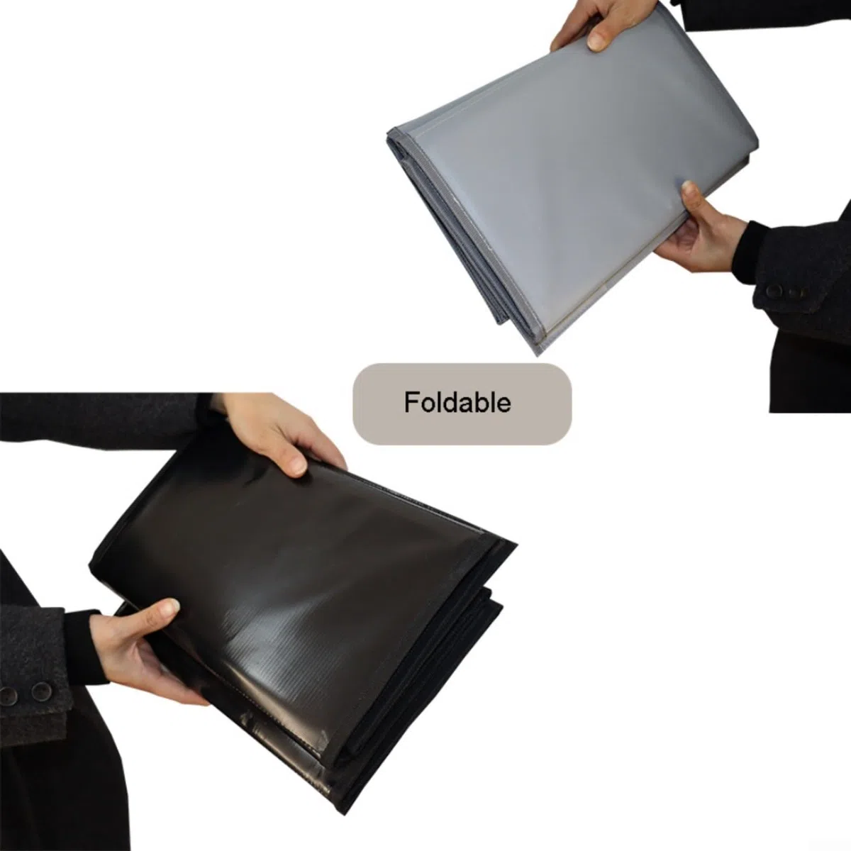 HpLive Inodoro para perros, inodoro plegable para cachorros con paredes altas e inserto impermeable para perros pequeños y medianos de interior, para perros (gris S)