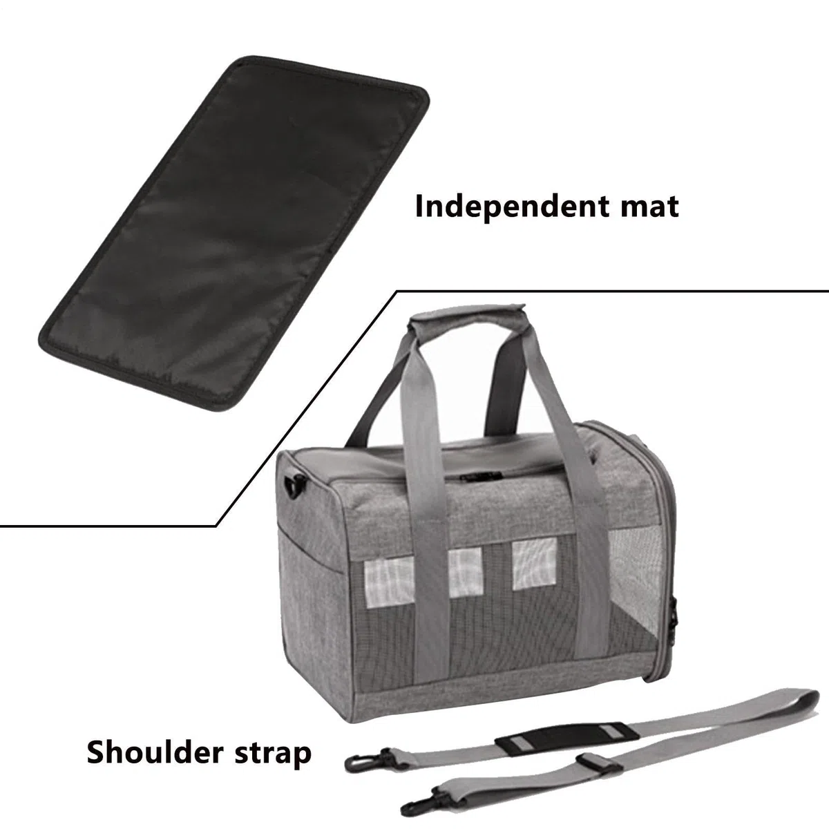 Transportín para perros, portátil con asa y – para cachorros y perros pequeños – Para cachorros y gatos de talla pequeña mediana casa viaje coche camping picnic paseo