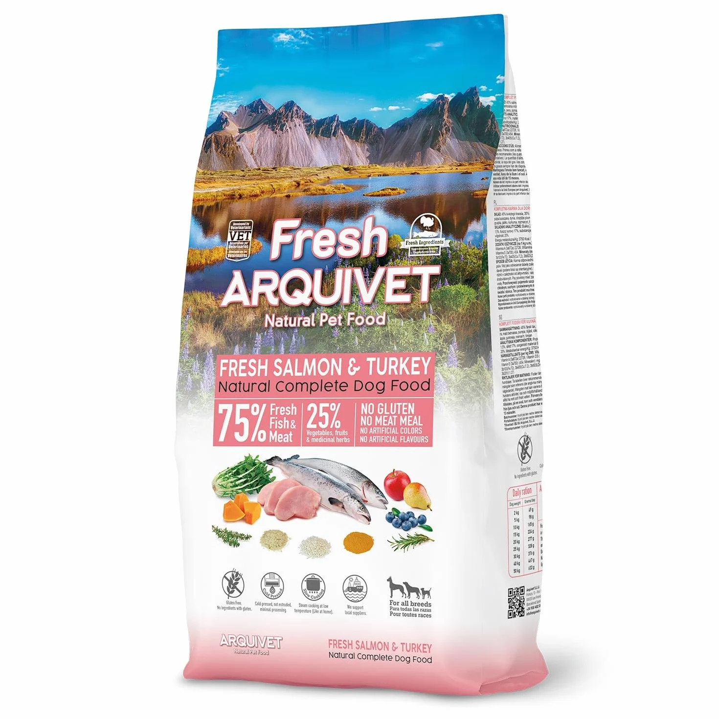 Arquivet Fresh Salmon & Turkey 10 Kg Pienso semihúmedo de salmón y Pavo