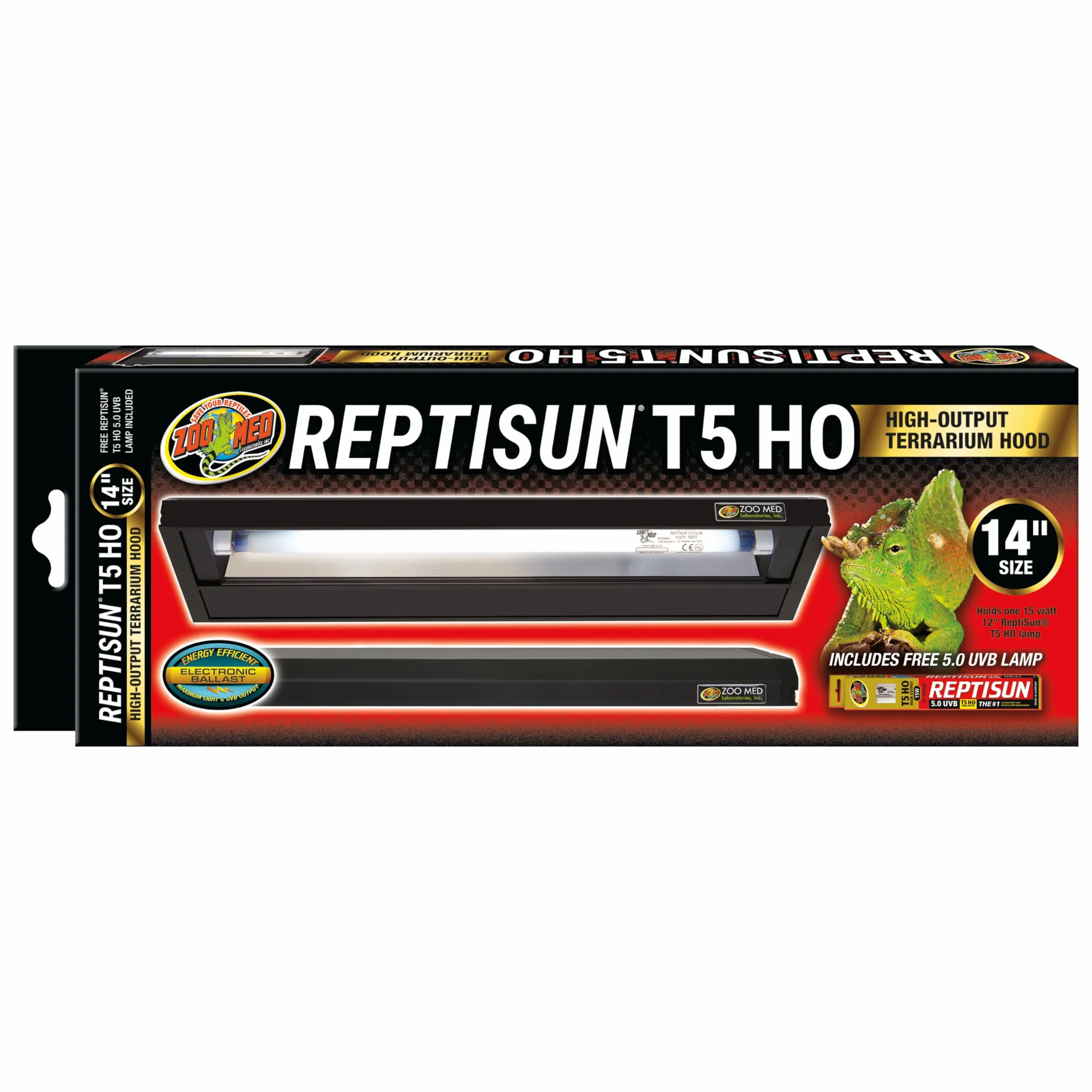 Zoo Med LF-70e ReptiSun T5 - Lámpara de techo UVB (30 cm, 1 unidad)