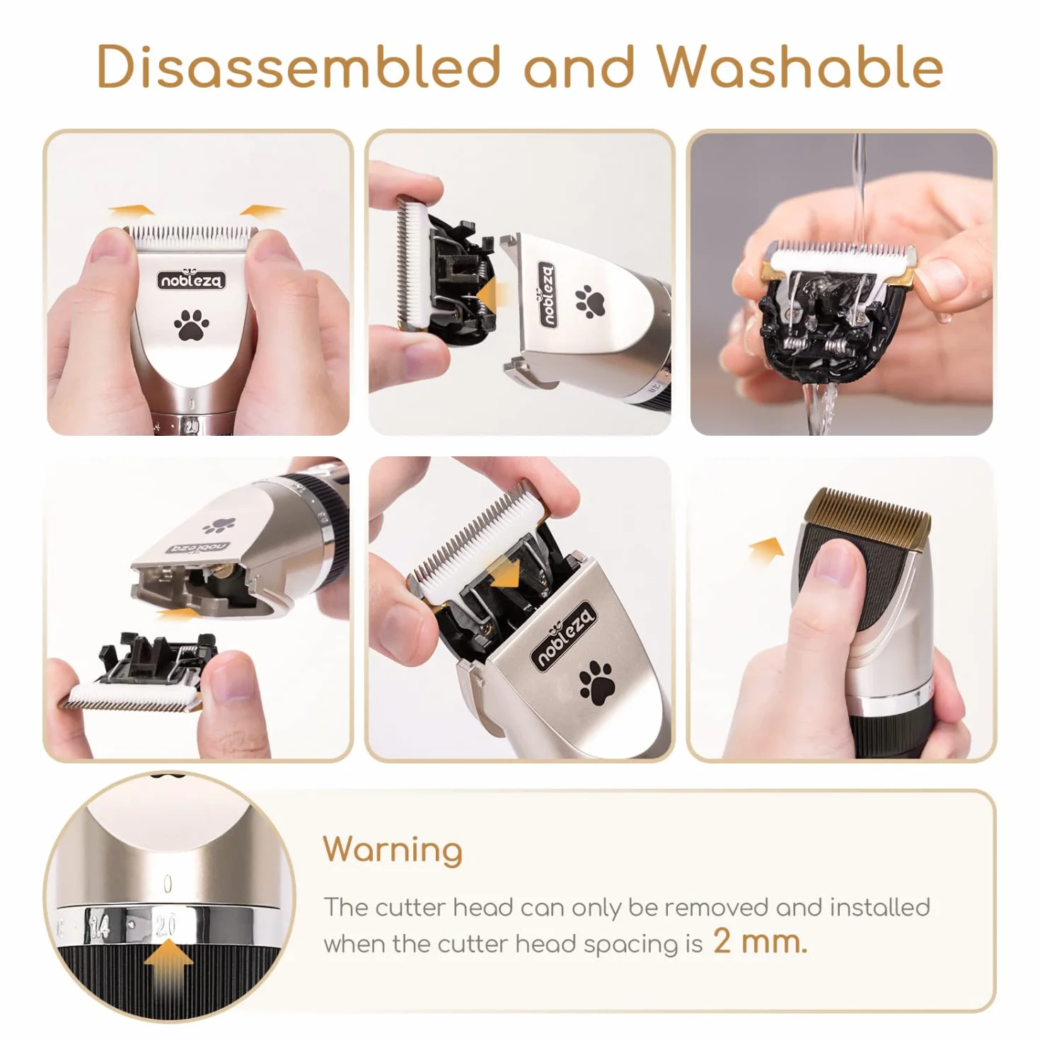 Cortapelos para Perros Profesional Mascotas Set Mquina Cortar Pelo Sin cable y Recargable para Mascotas Pequeas Medianas y Grande