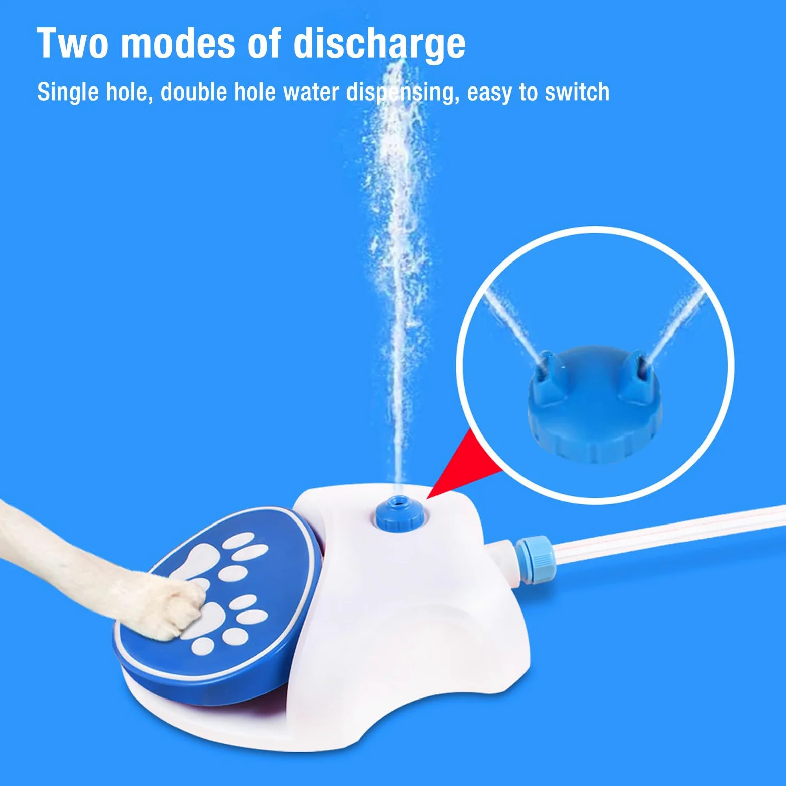 Aspersor para Perros para Exteriores, Fuente de Agua para Perros, Dispensador de Agua Activado para Perros, Aspersor para Perros, Alimentador de Agua Potable con Manguera,