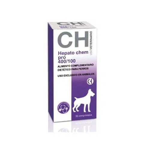 Hepato Chem Pro 400/100 para Perros con insuficiencia hepática 30 Comprimidos