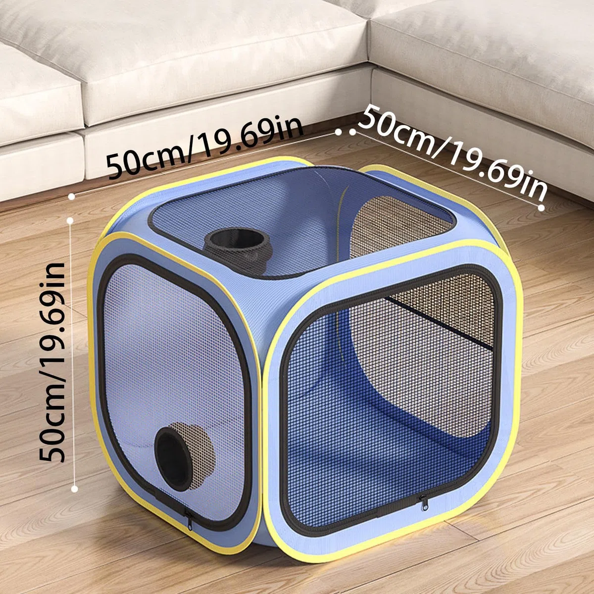 Secador para Perros En Caja - Jaula De Aseo - Secador Portátil Jaula Antipelo para Gatos Perros Cachorros