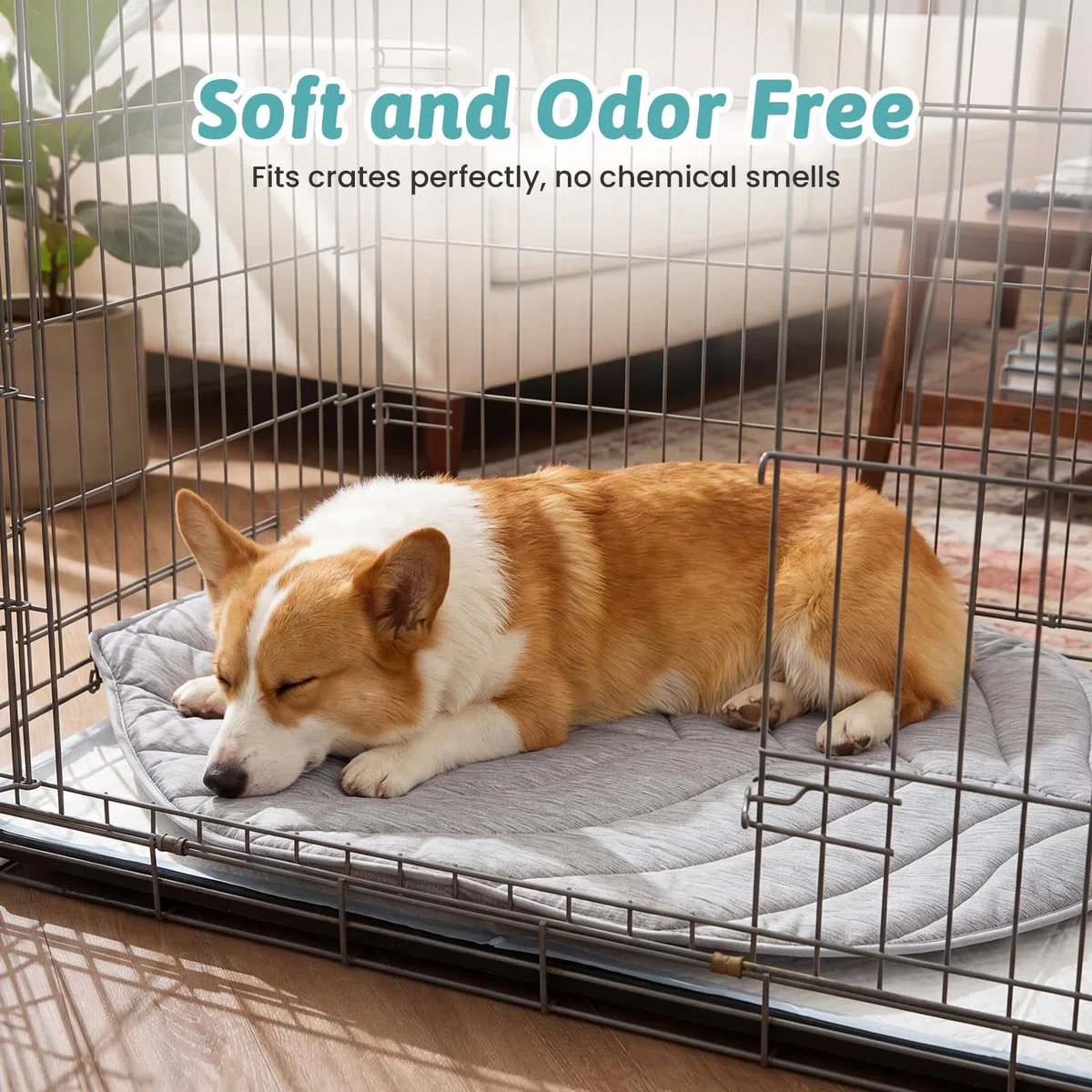 COZY KISS Alfombra Refrescante para Perros y Gatos Grandes 86x99cm – Q-MAX>0.4, Manta Refrescante de Verano, Cama para Perro en Verano, Suave y Lavable, Ideal para sofá, Cama o Coche, Gris