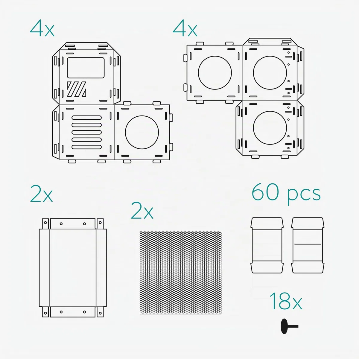 Navaris Casa de cartón para Gatos - Centro de Juegos DIY cartón Corrugado para Gato - 4X Caja de túnel 2X rascador 2X Puente 1x Set de Conectores