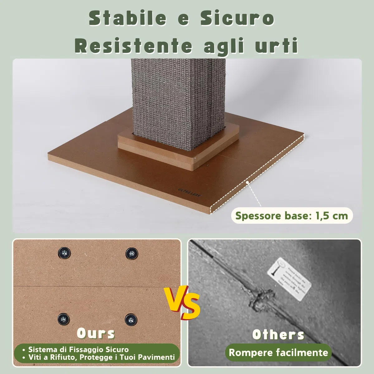 Rascador para Gatos ultrarresistente, Gran Columna Romana Vertical con gisal Duradero y Resistente al Desgaste para Disfrutar rascando sin límites (Gris)