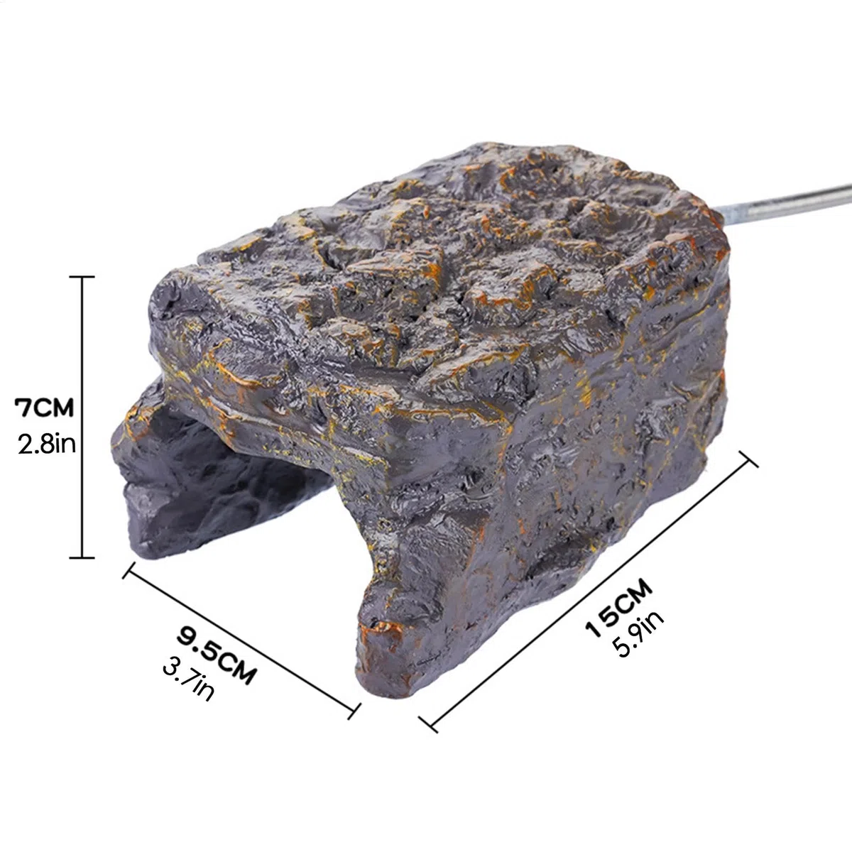 Roca calentada para Tanque de Serpientes, Roca Oculta de Reptiles, y Roca calentadora de Serpiente, Roca calentada Ajustable para terrario, Etapa de calefacción de Reptiles y Cueva,