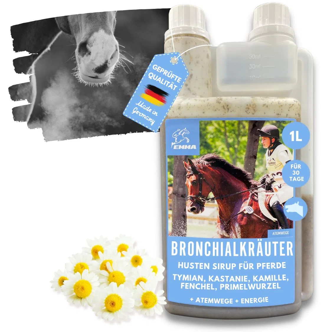 Jarabe para la tos caballo - jarabe hierbas bronquiales caballo tomillo hinojo expectorante I hierbas respiratorias caballo tos I para la tos caballo libre vías respiratorias I hierbas tos caballo 1L