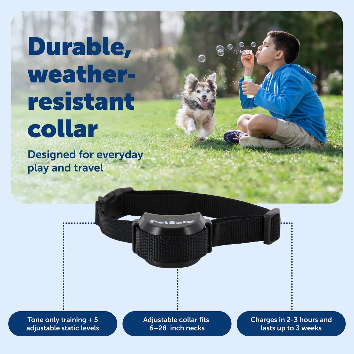 PetSafe Stay & Play - Valla inalámbrica compacta para 2 Perros, Pantalla LCD para Ajustar el límite Circular, asegurar hasta 3/4 de área de Acres, Uso para Todas Tus Mascotas, Sistema portátil