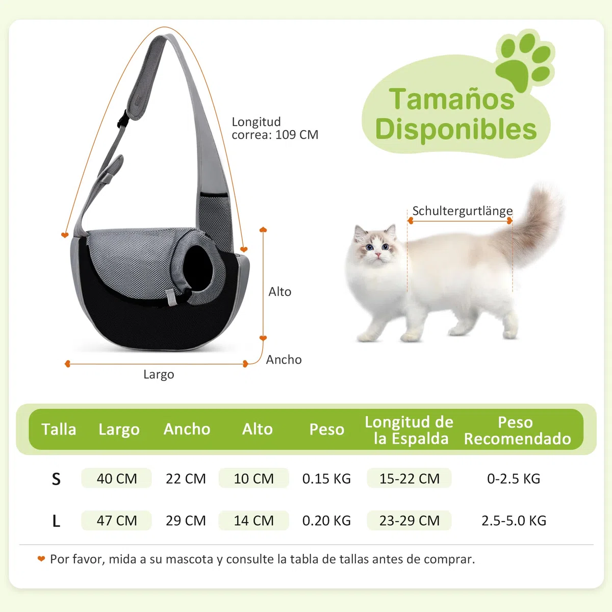 ALLSOPETS Transportín Bandolera para Perros y Gatos, Bolsa de Transporte Mascotas Pequeñas, Bolsa de Transporte para Viajes, Paseos y Visitas al Veterinario (Negro Clásico, S)