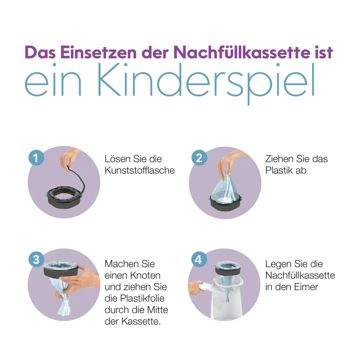 Litter Genie LitterLocker - Juego de 6 cartuchos de recambio originales con barrera antiolores que garantizan 100% protección contra los olores, cartucho de 2 meses