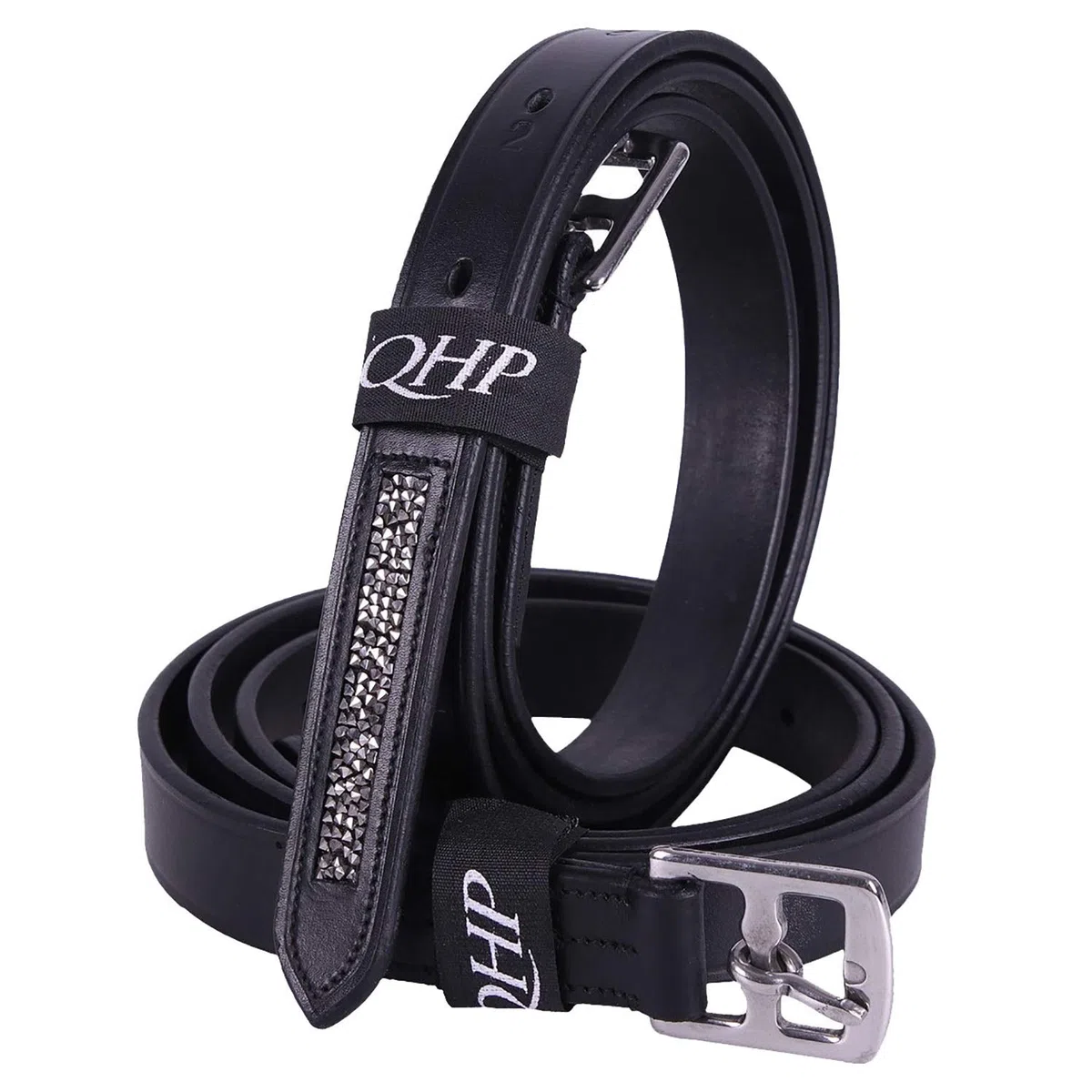 QHP Stirrup Leathers Lupine in Size: 150 cm. - Gris - 150 Cm