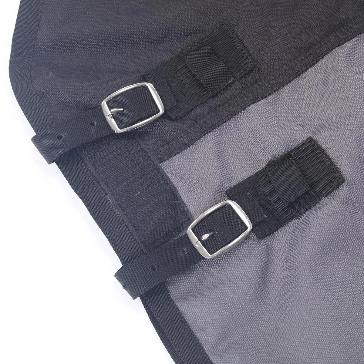 1200D - Manta para caballo sin relleno (0 g), ligera, impermeable y transpirable, para caballos, para exteriores, color negro y gris, 130 cm