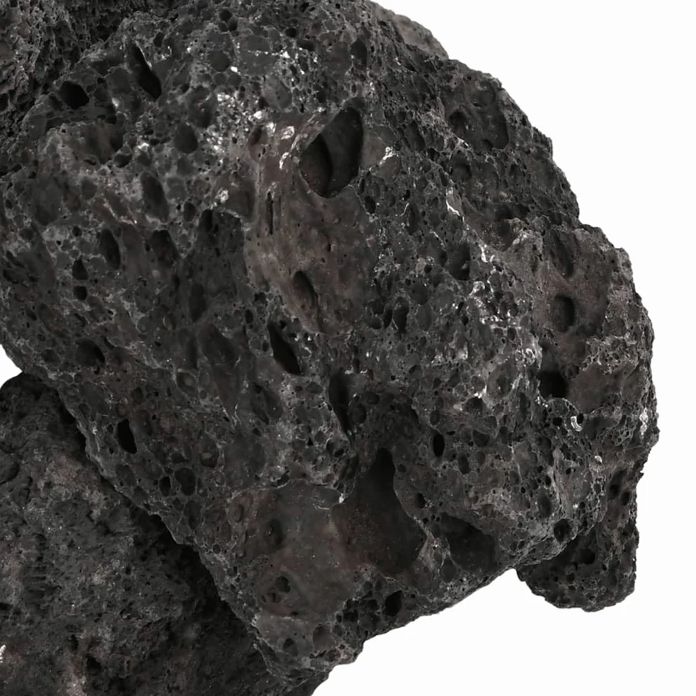 vidaXL Rocas Volcánicas, Piedras de Pecera, Piedras Decorativas para Acuario Tanque, Rocas para Paisajes Submarinos, Negras 10 kg 10-30 cm