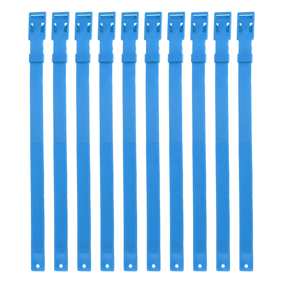 Paquete de 10 Collares Ajustables de PU para Oveja y Cabra, Collar Antipérdida de Bronce Fuerte para Animales de Granja Pequeños, Azul