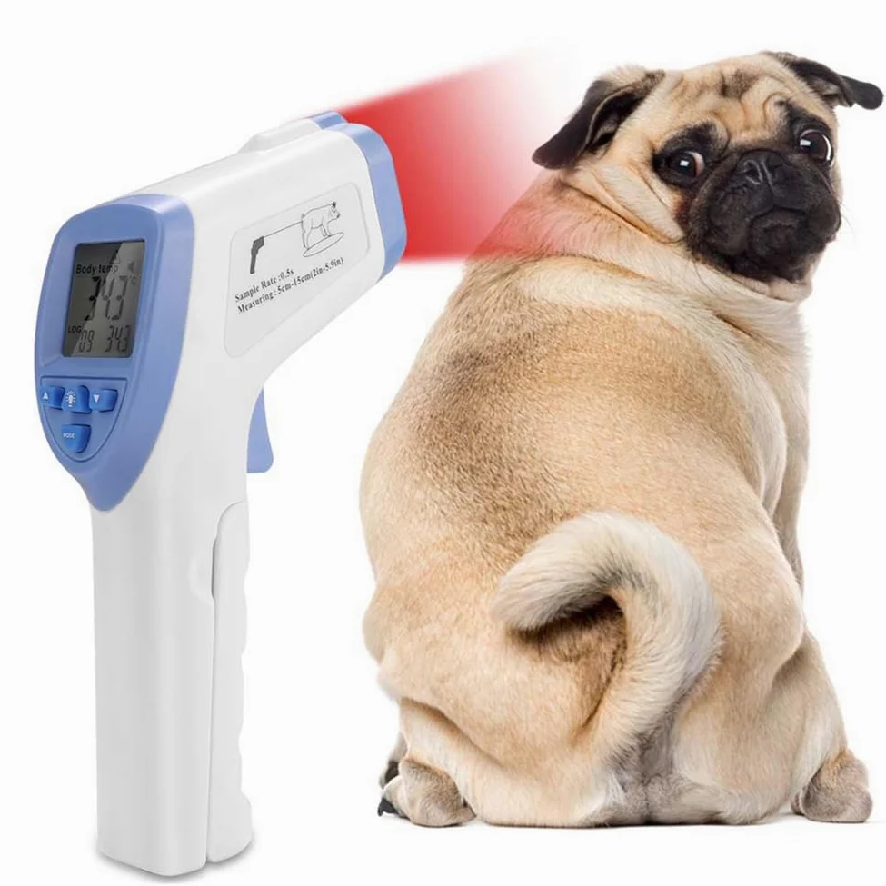 Termómetro Infrarrojo Veterinario de Alta Precisión Termómetro para Animales para Cerdos, Ovejas, Caballos y Perros