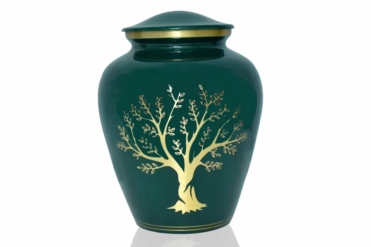 Bold & Divine Urna de cremación Impresa del árbol de la Vida | Grande | 200 Pulgadas cúbicas | Urna Conmemorativa de Cenizas humanas para Adultos, urna Conmemorativa para entierro, urna de cremación