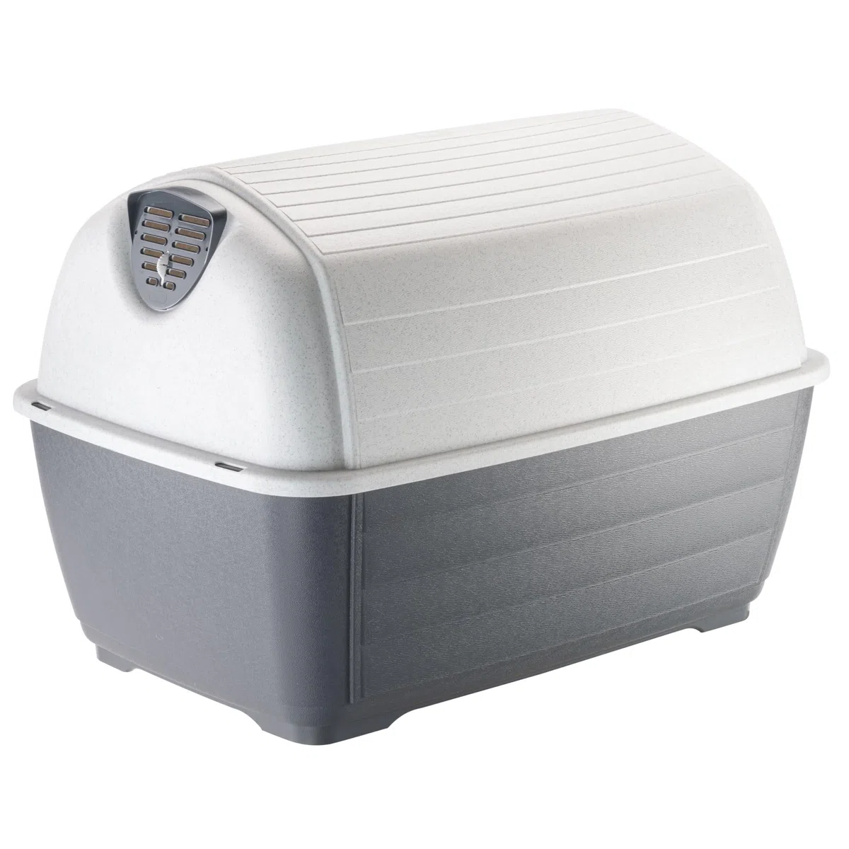 Ferplast Caseta de Exterior para Perros Kenny 01, Resina termoplástica Resistente a los Golpes y a los Rayos UV, Sistema de Drenaje de líquidos, Rejilla de ventilación, 50 x 78 x h 50 cm