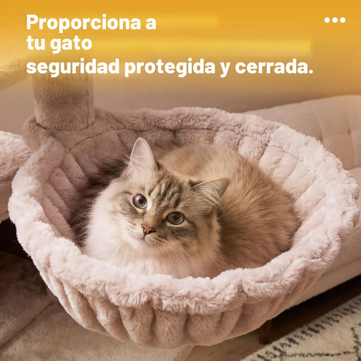 Hey-brother Árbol rascador para gatos de 111 cm con juguete, rascador con plataforma, hamaca y troncos de sisal, marrón beige EMPJ004SMU-N
