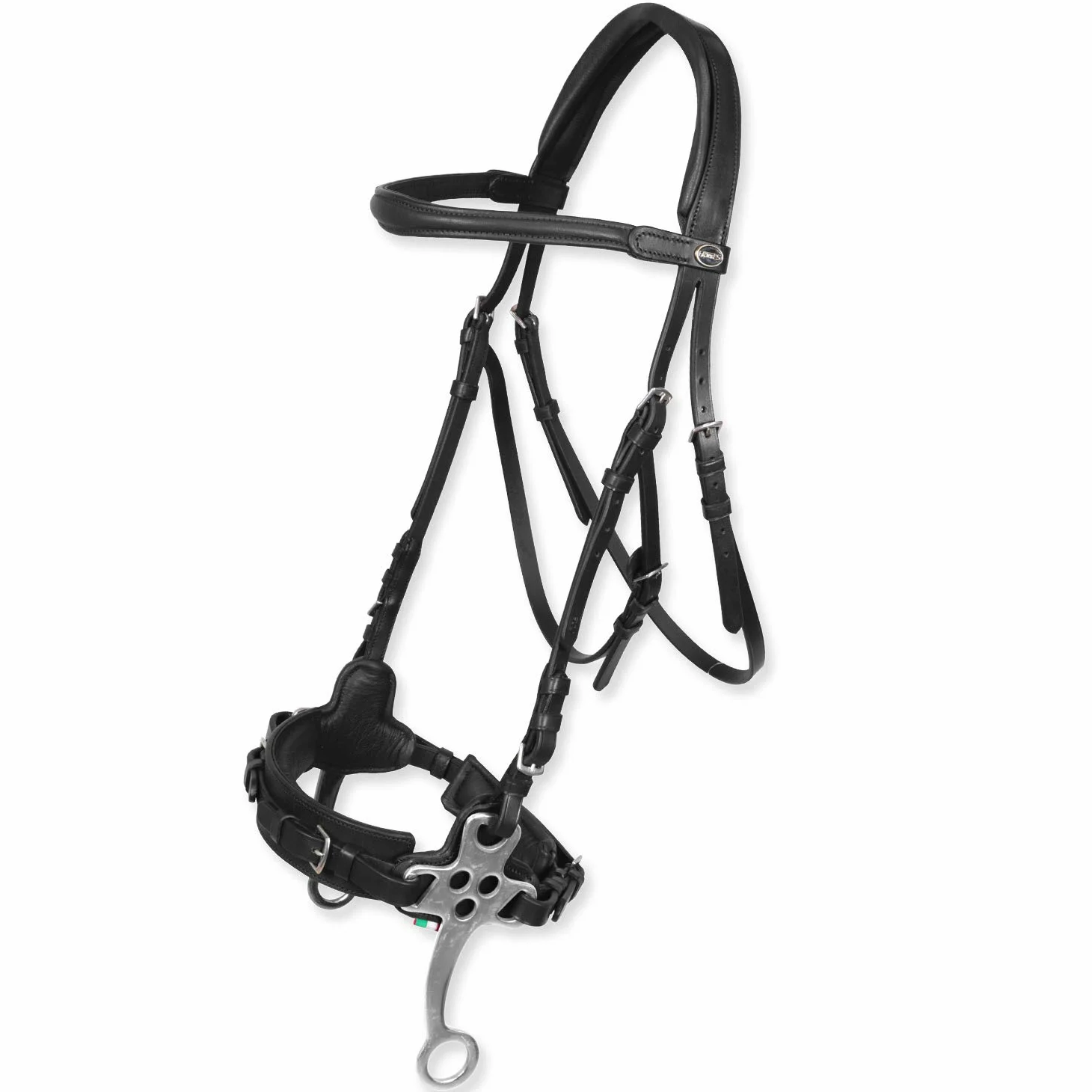 Horses, Brida con Hackamore Hawke, Cabezada de Montar de Calidad, Arnés Indispensable para Montar a Caballo