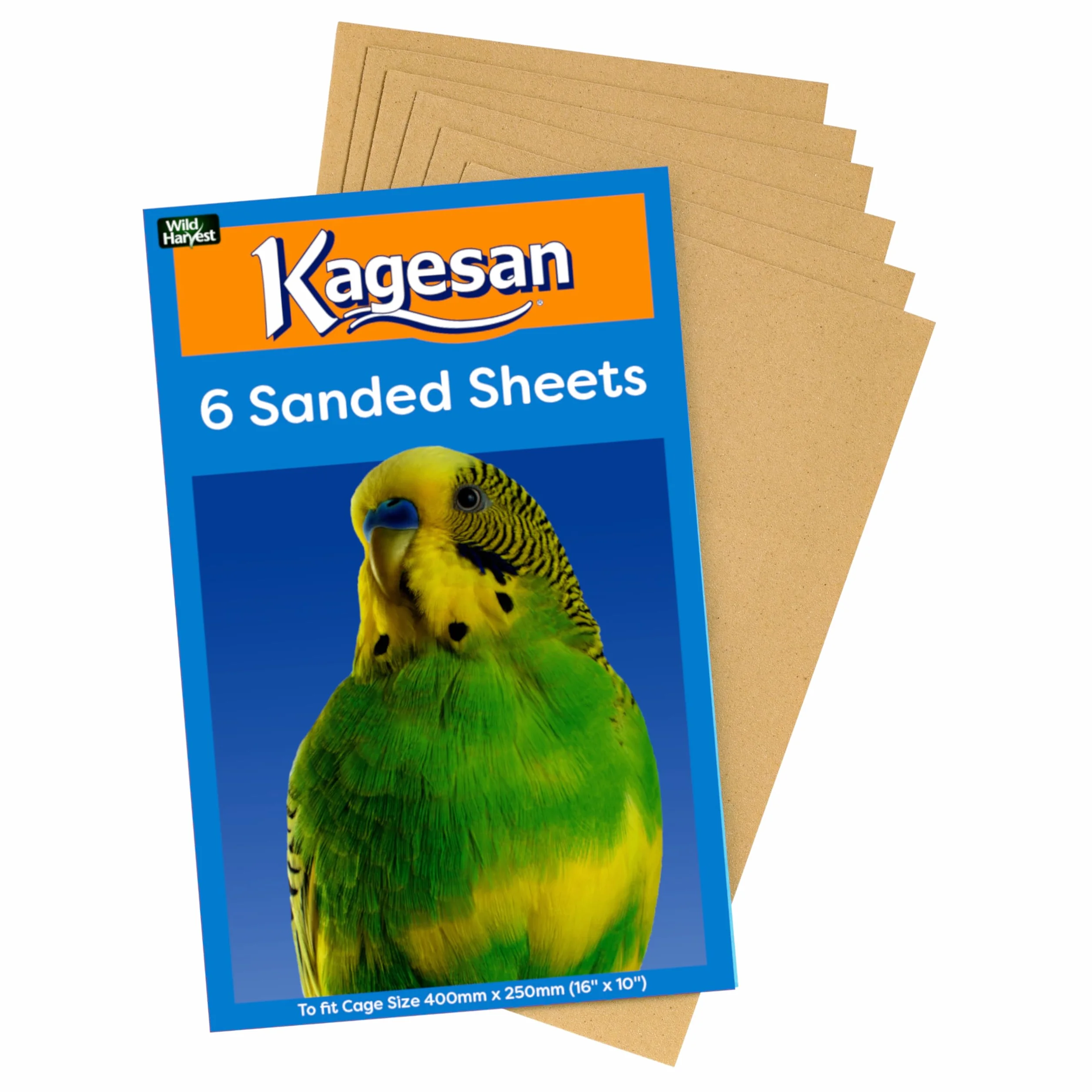 Hojas de Arena para jaulas de pájaros, Medianas (40 x 25 cm), Caja de 72