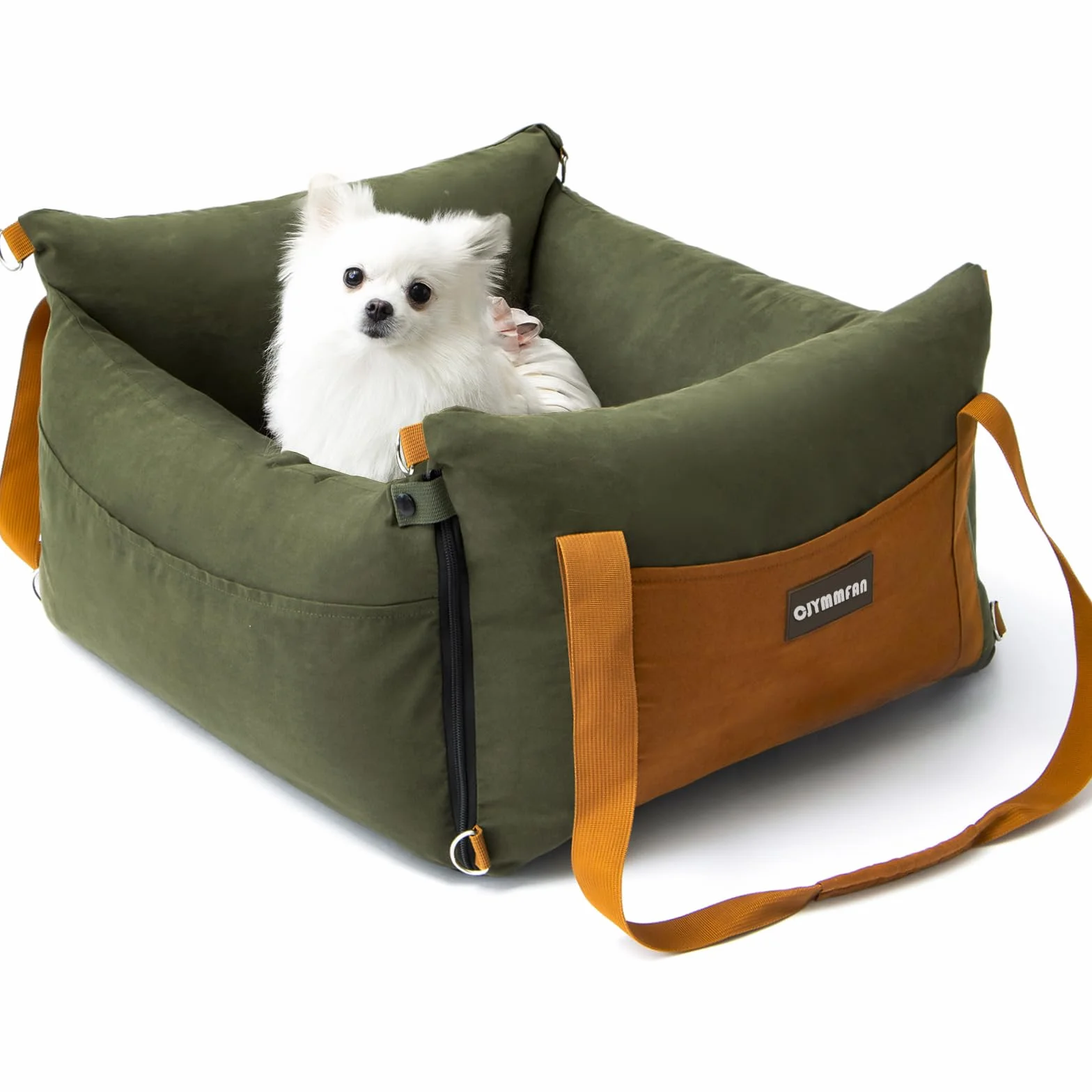 Asiento para perros para coches para perros pequeños de menos de 15 kg, cesta portátil para perros con área de descanso extensible, asiento de viaje para mascotas extraíble y lavable con