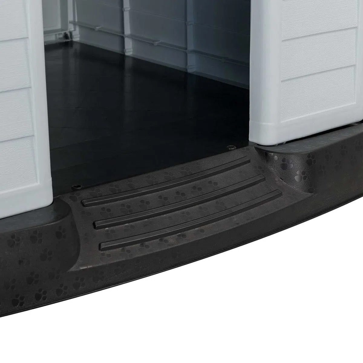 THINIA HOME Caseta para Perros Pequeños Dimensiones 66,5x73,6x71cm | Caseta de Plástico 100% Reciclable y Ecológico | Caseta Mascota Exterior e Interior