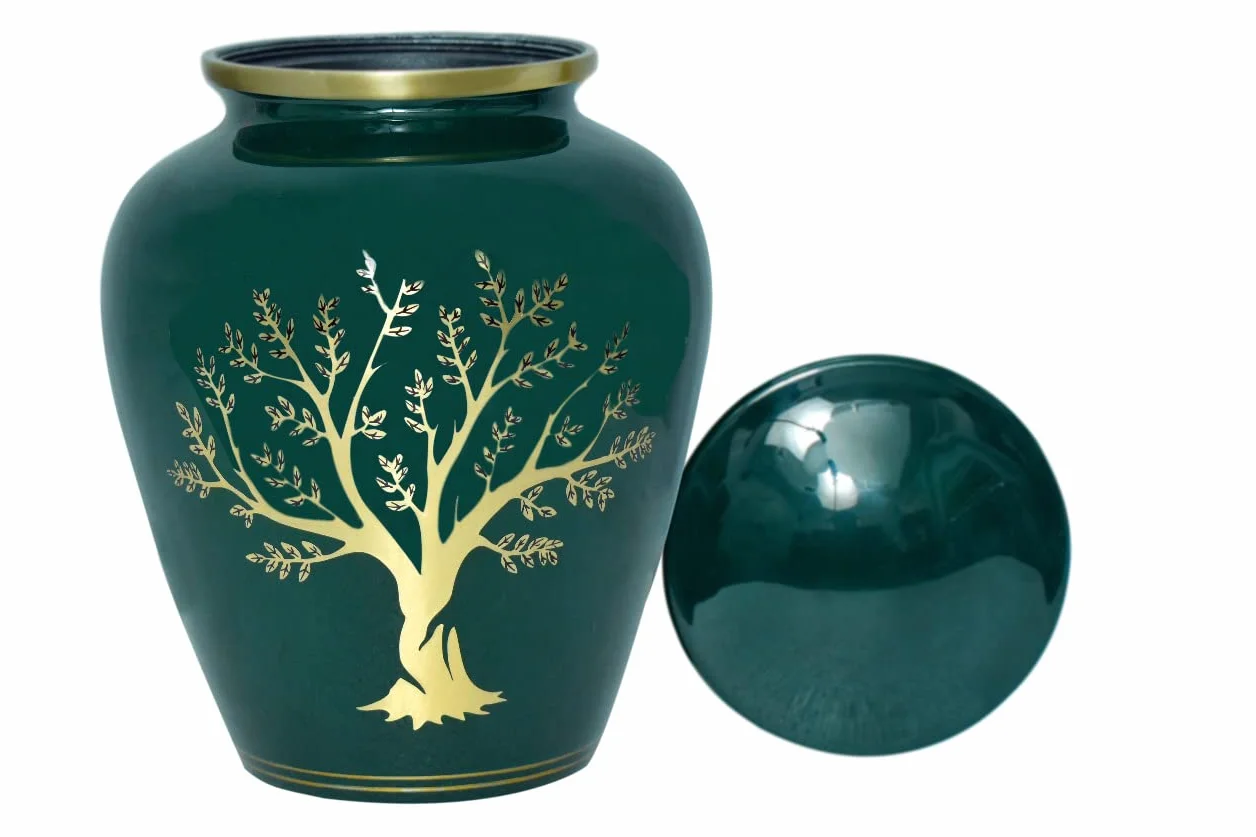 Bold & Divine Urna de cremación Impresa del árbol de la Vida | Grande | 200 Pulgadas cúbicas | Urna Conmemorativa de Cenizas humanas para Adultos, urna Conmemorativa para entierro, urna de cremación