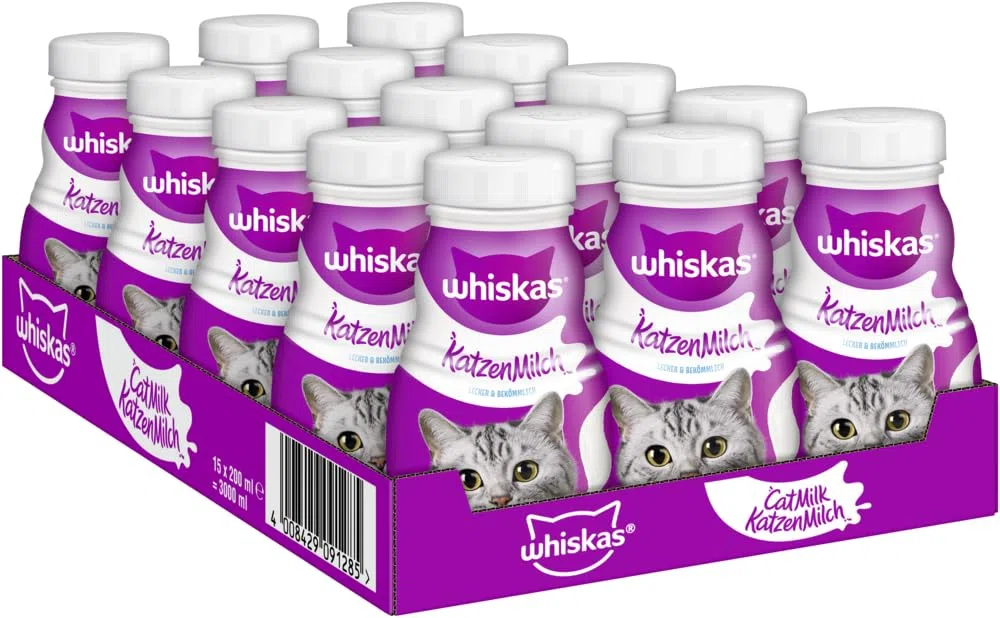 Whiskas Leche para Gatos, 15 Paquetes (15 x 200 ml)