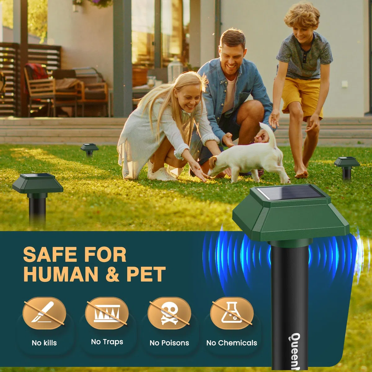 Repelente de Gatos,4 Pick disuasión Solar ultrasónico,3600spt Ultrasónico Ahuyentador de Perros,IPX66 Ahuyentador Gatos,Repelente Ultrasónico para Ratones Cucarachas antiplagas enchufables para jardín