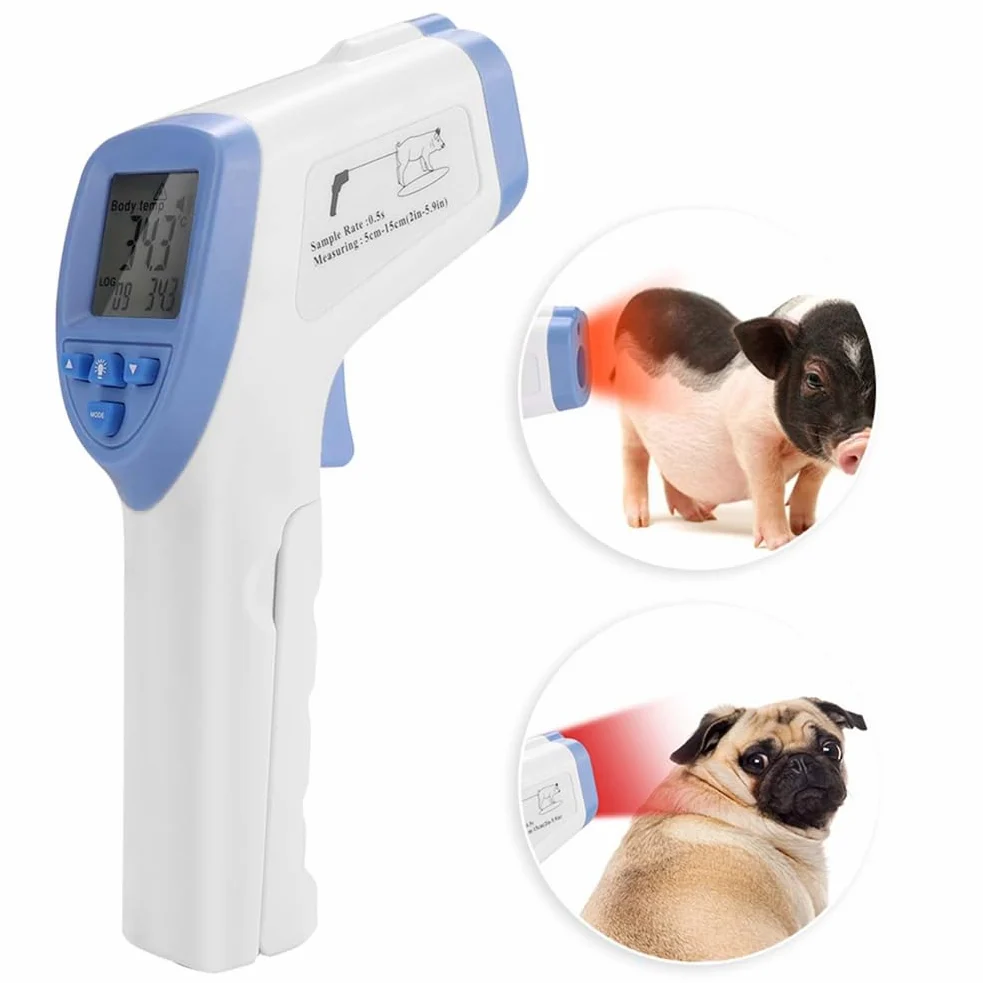 Termómetro Infrarrojo Veterinario de Alta Precisión Termómetro para Animales para Cerdos, Ovejas, Caballos y Perros