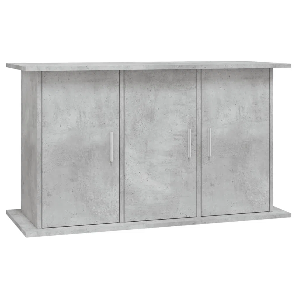 IKAYAA Mueble para Acuario 101 x 41 x 58 cm Soporte para Acuario Soporte para Tanque de Reptiles con Gabinete de Almacenamiento para Salón, Oficina, Recepción, Gris hormigón