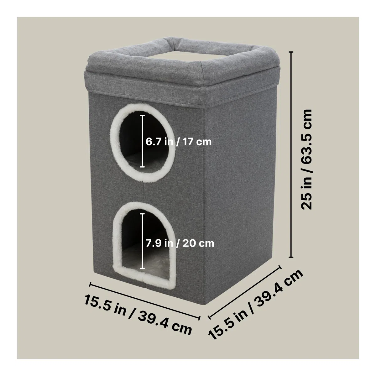 Torre Rascador Saul, 64 cm, Gris
