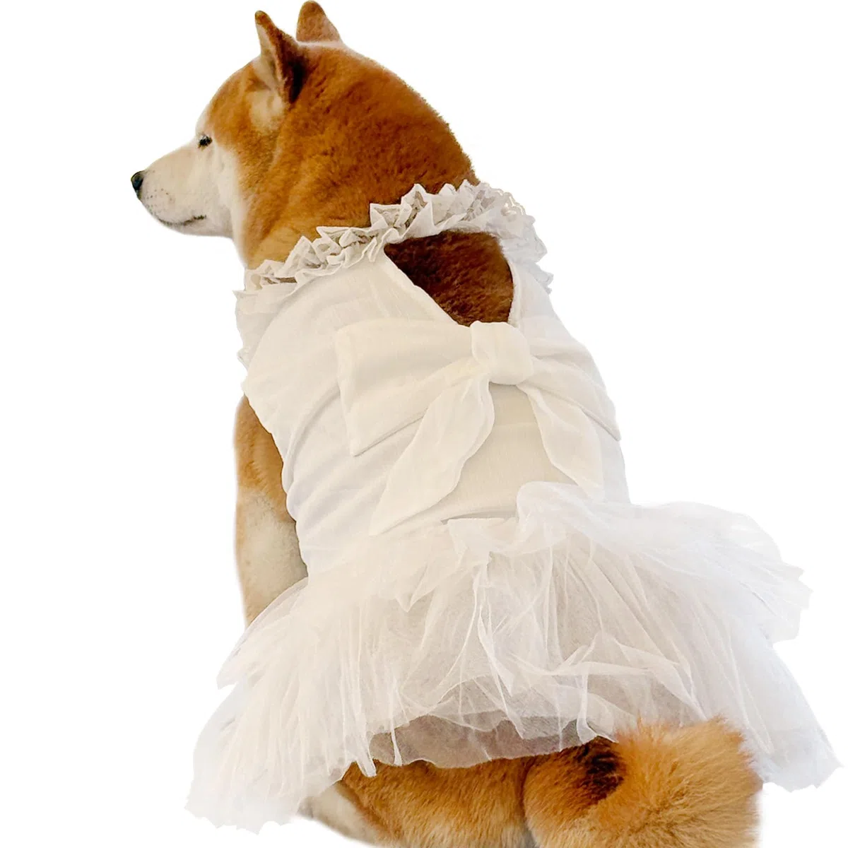 Vestidos para Perros para Perros Grandes Niña Vestido de Novia de Lujo para Perros Hermoso Disfraz de Novia para Perros con Lazo Falda de Princesa para Perros Medianos para Verano, Fiesta