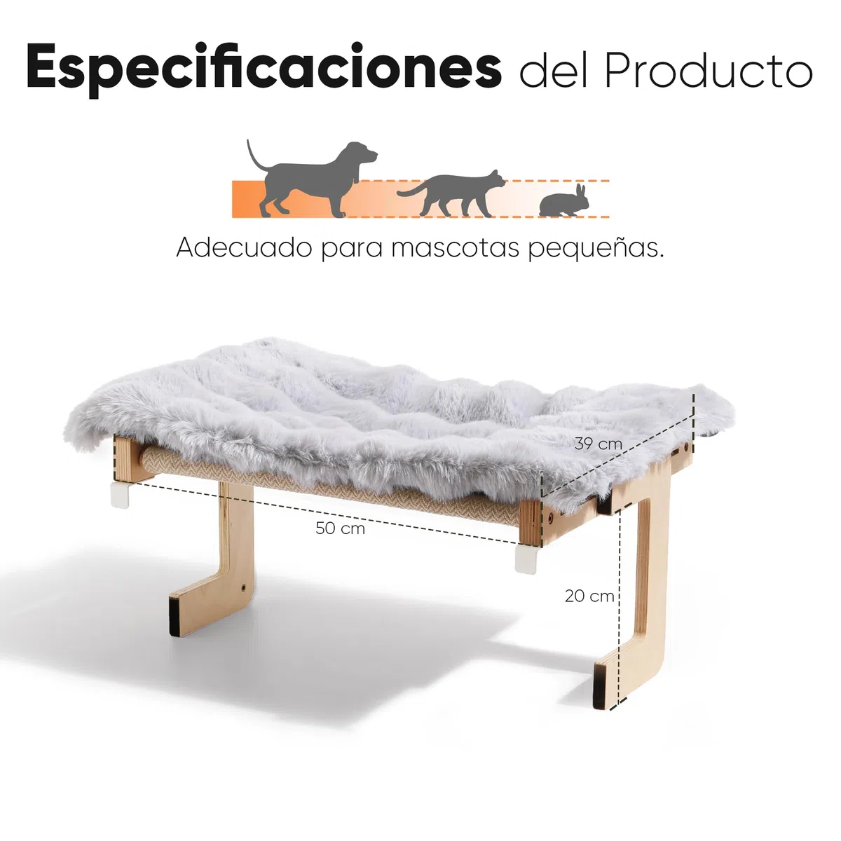 FUKUMARU Hamaca para Gatos Ventana Cama para Gatos Repisa, con cojín Suave, Estructura Reforzada de Madera y Metal, Hamaca Convertible. Soporta hasta 20kg