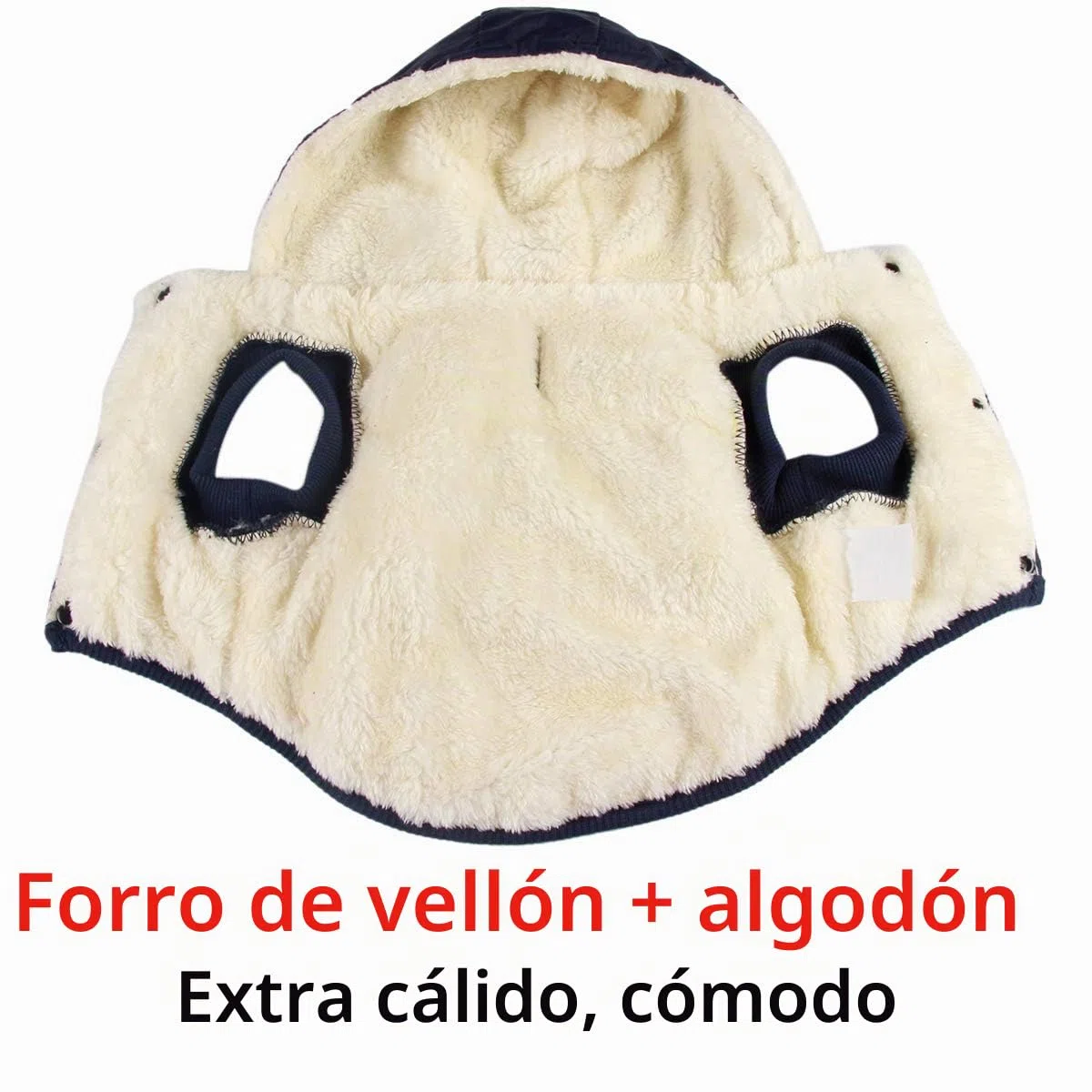 JoyDaog - Sudadera con capucha para perro con forro polar cálido en invierno, chaqueta con capucha para perros pequeños, color azul, talla M