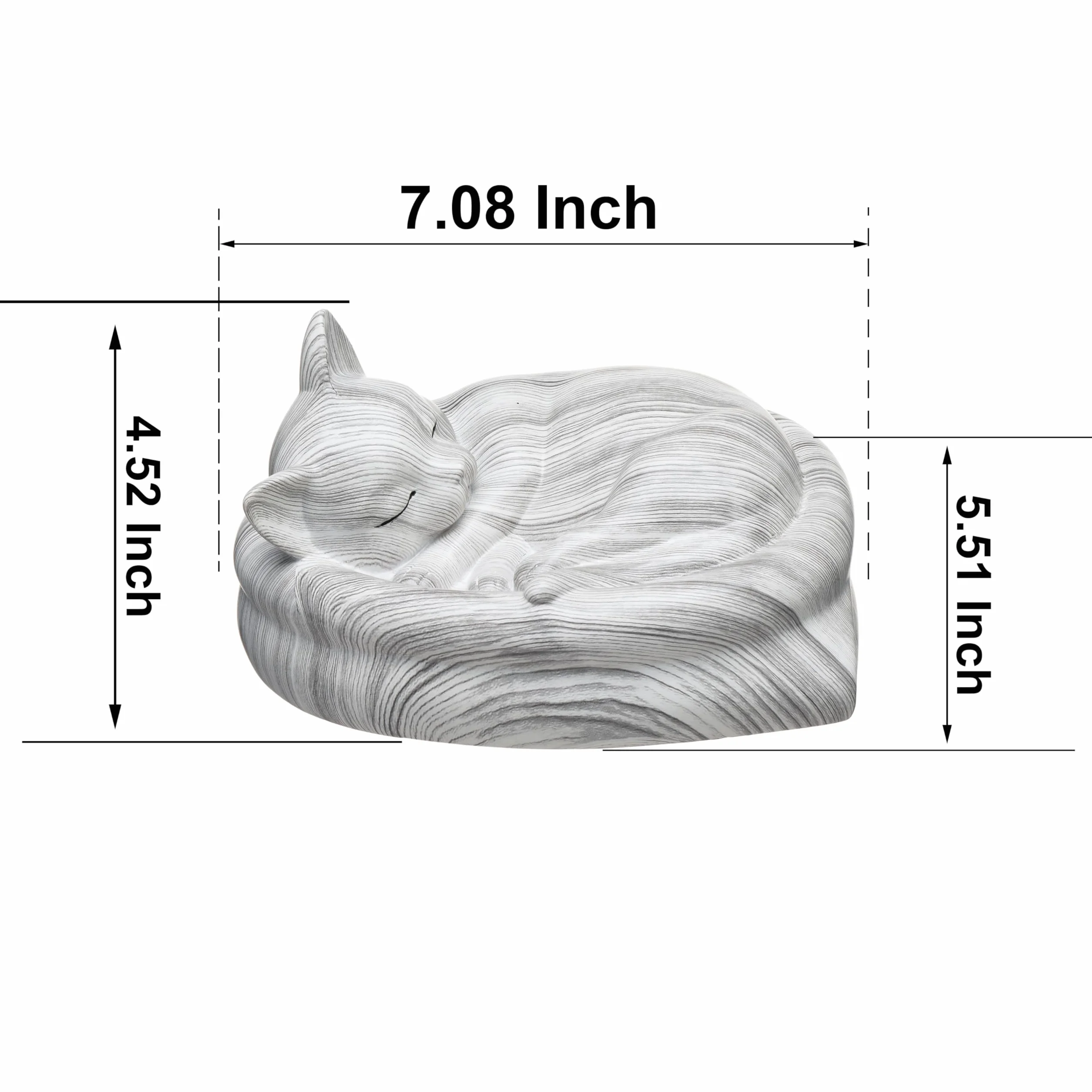 Urna de gato pequeña urna para cenizas de gato, urnas elegantes para cenizas de gato, urnas de mascotas de alta calidad para gatos (blanco)
