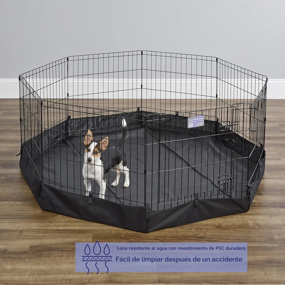 Midwest Homes For Pets Bolígrafo octágono de Ejercicio con Parte Inferior de Malla de Tela