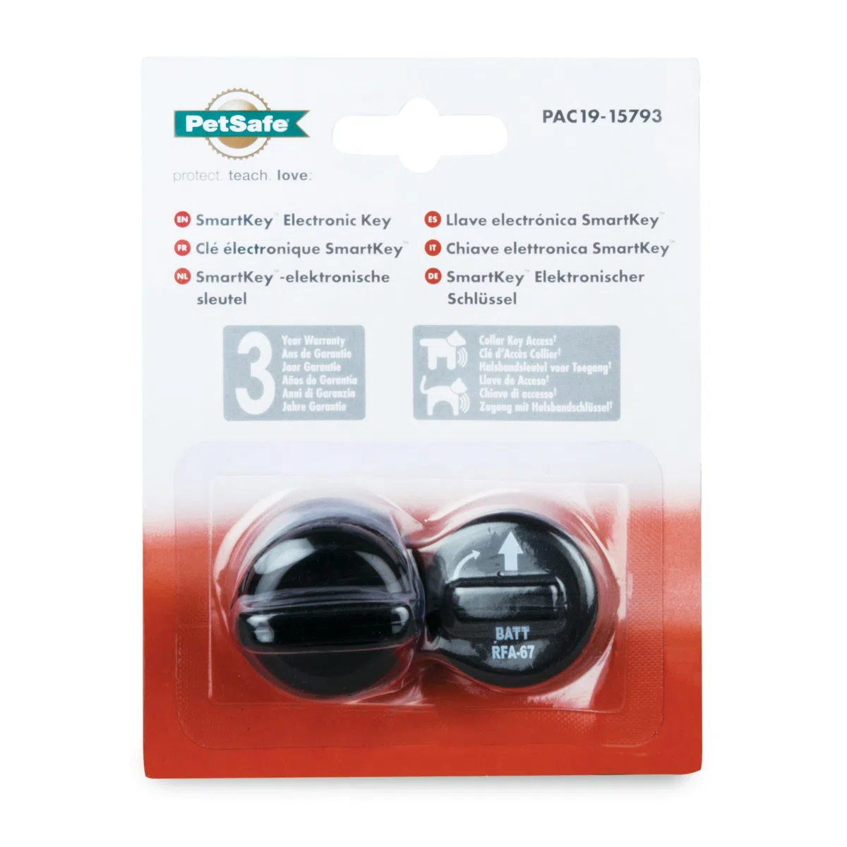 PetSafe Llave Electrónica del Collar SmartKey para Perros y Gatos - Compatible con la Puerta Electrónica para Mascotas SmartDoor - Diseño Impermeable