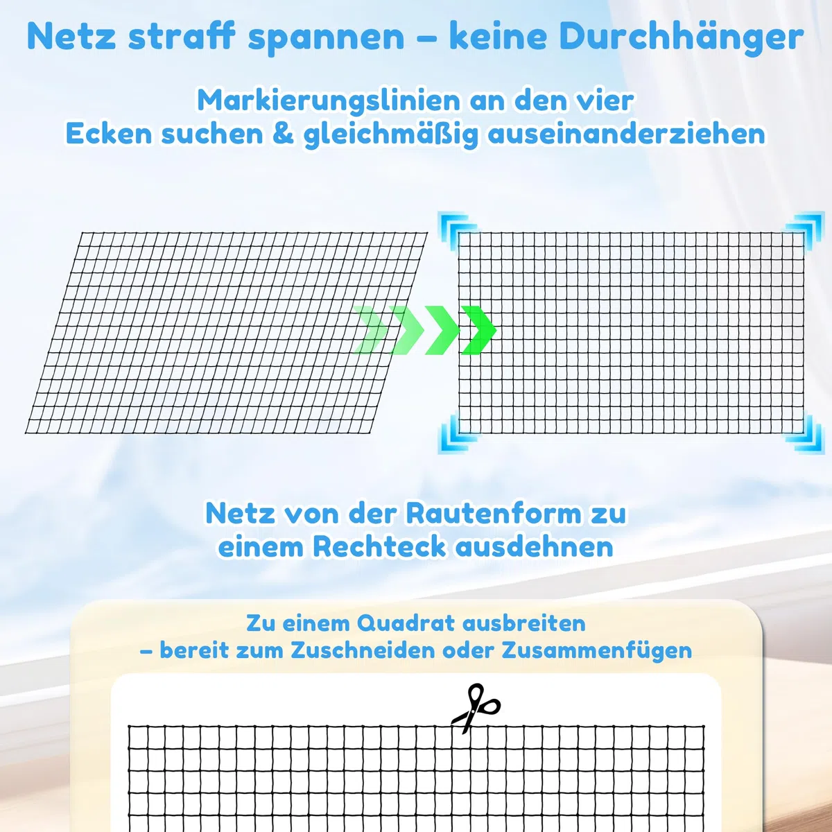 Red para Gatos Terraza 4×3 m,6×3m Reforzada con Cable de Acero, Sin Perforación, Antimordeduras, Resistente a Desgarros y Rayos UV, para Balcón, Ventana, Incluye Cuerda de Fijación y Clavos(6*3)
