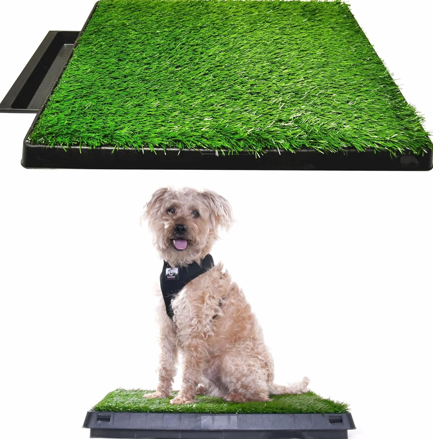 WC para perros con césped sintético 58x45,5 cm
