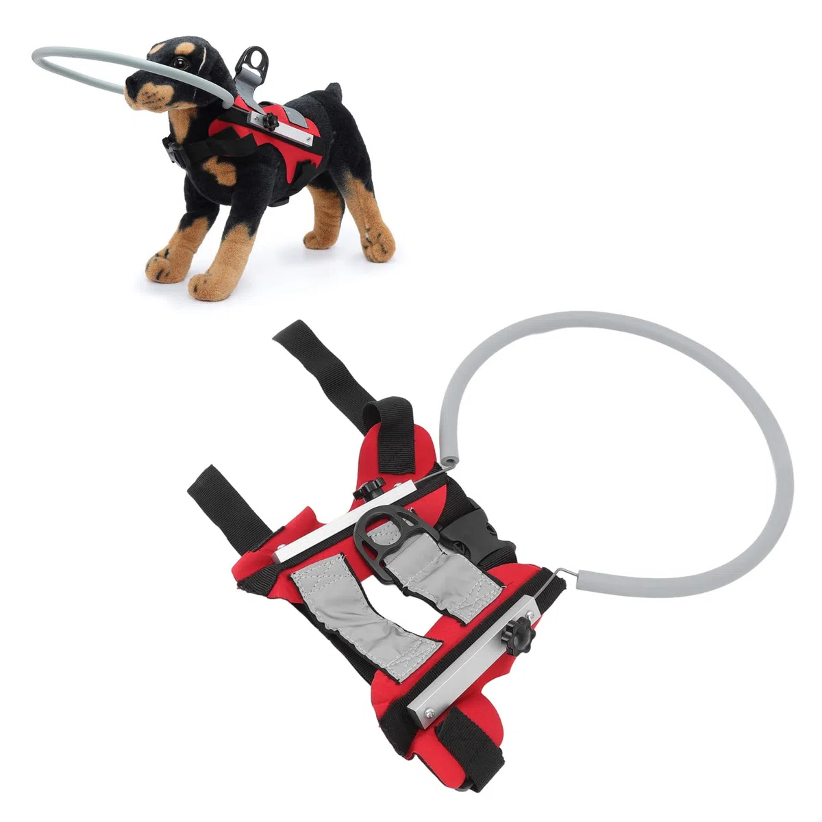Pet Blind Halo Práctica Prevención de Colisiones, Arnés Ligero de Halo Ciego con Efecto Reflectante para Perros Ciegos Gatos, Disponible para Cualquier Cachorro con Discapacidad Visual (S Diámetro