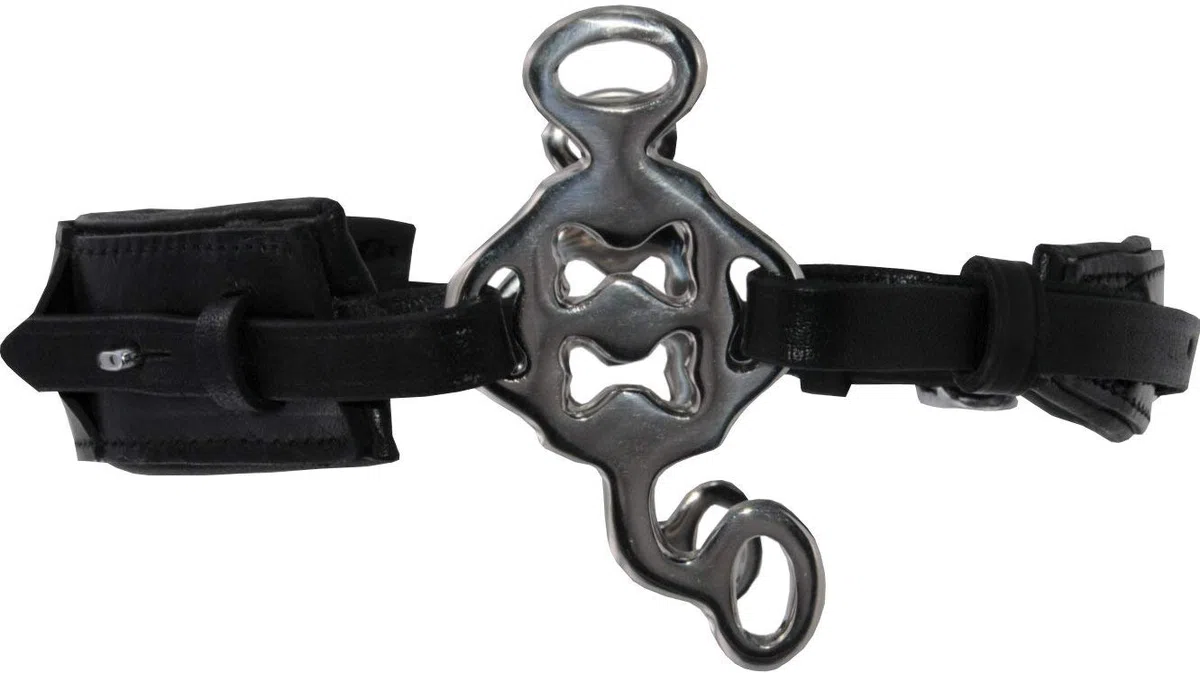 Reitsport Amesbichler AMKA Hackamore - Traje de piel sin morder (3 posiciones, con traje barroco)