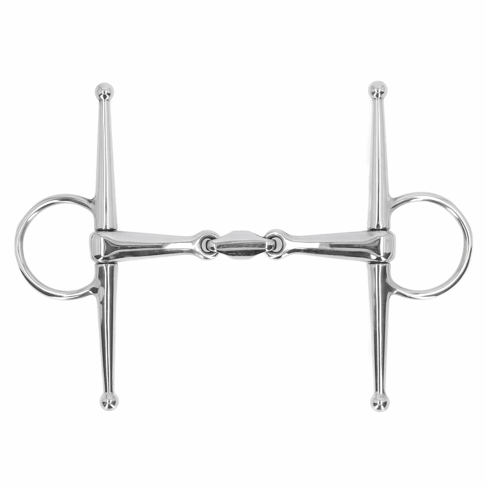 Filete Bocado Equitacion 135mm Acero Inoxidable, Goma Presurizador - Control Seguro, y Amigable, para Caballos y Monta al Aire Libre