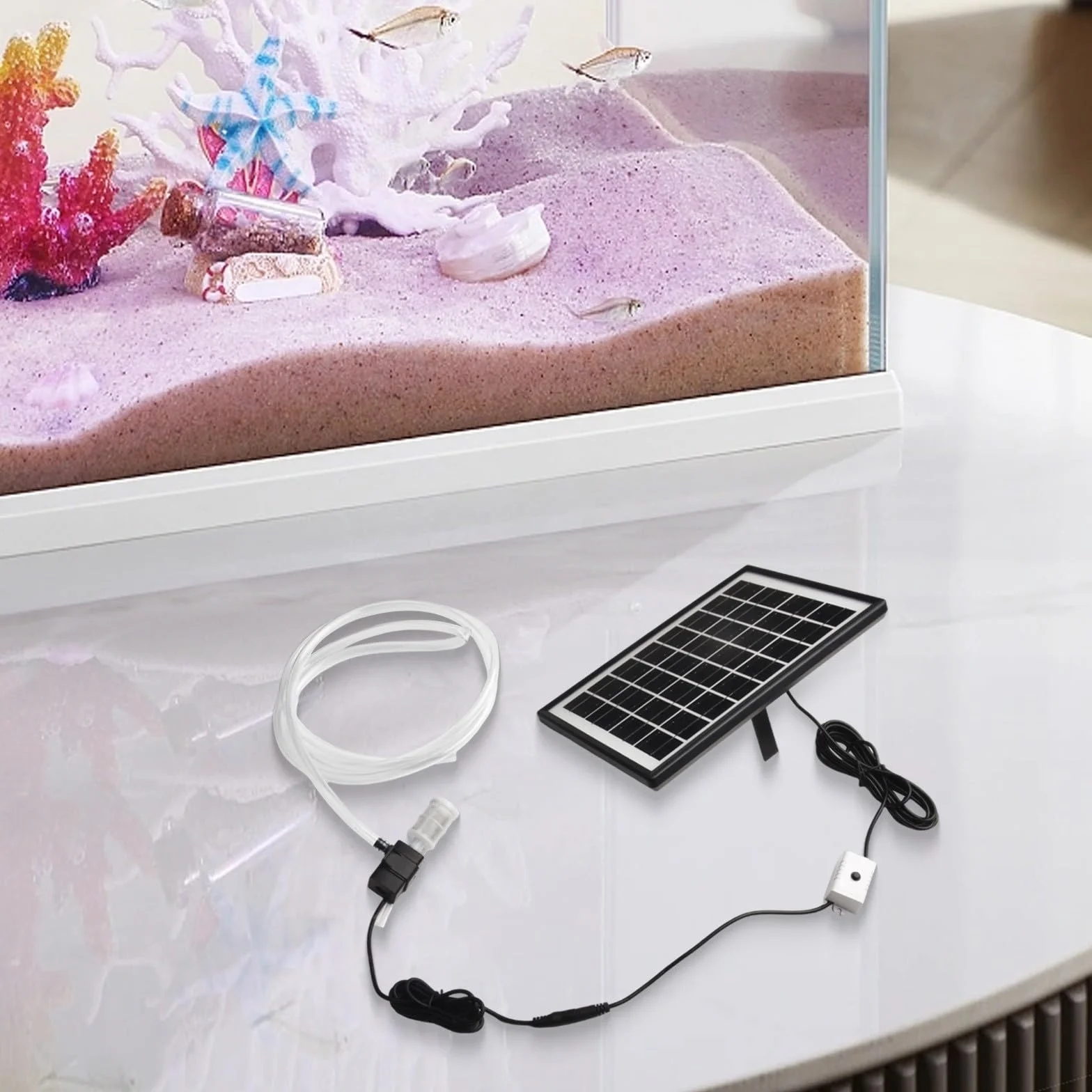 HpLive - Bomba de agua solar (6 W, 9 V, panel solar, 12 V, bomba sumergible, caudal 240 L/h, para acuario, estanque, fuente, con manguera de 2 m y filtro